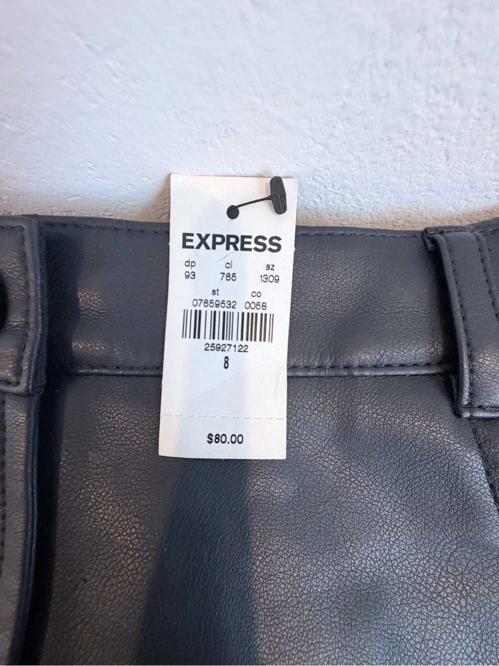 Express Black Faux Leather Mini Skirt